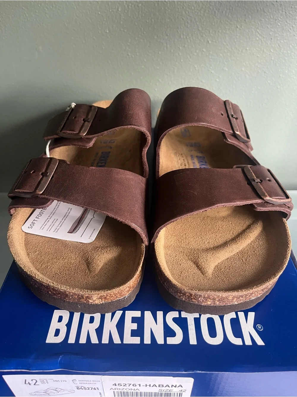 Birkenstock Arizona Soft Footbed Habana Oiled Leather EU 42 New in box